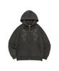 Newkitsch Pigment Foot Print Hood Zip-Up (Black)
