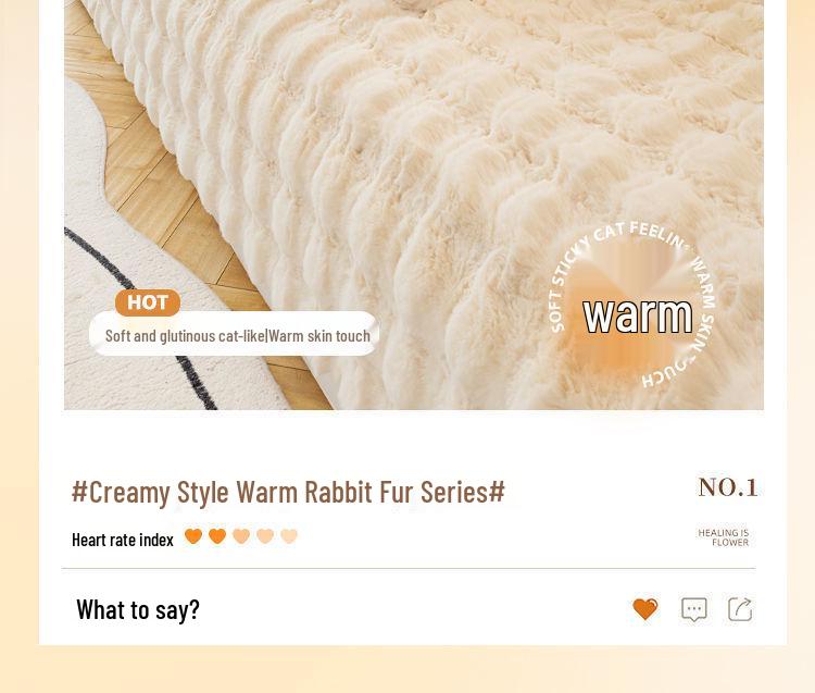 2025 Winter A-Grade Rabbit Plush Sofa Cover: Thickened, Warm, and Simple Cushion Cloth
