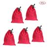 5 Stück Multifunktionale Polyester-Kordelzugbeutel zur Aufbewahrung von Schmuck, Unterwäsche, Kosmetika, Parfüm Rot