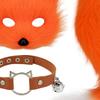 Therian Mask and Tail Cute Fancy Dress Faux Face Mask Cosplay Props for Prom Stage Performance Role Party Favor