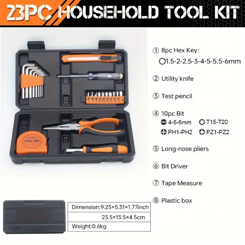 Multi-tool Kit, Home and Car repair hand kit - durable steel hand tools, a combination of essential hardware accessories, no assembly required