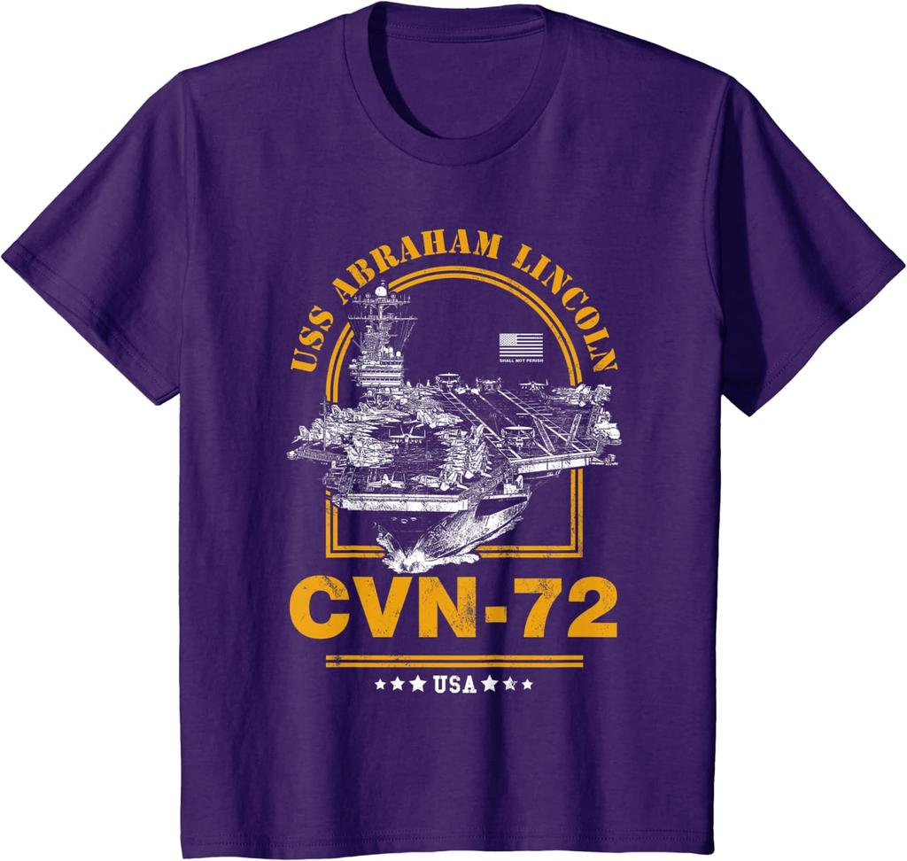 CVN72 USS Abraham Lincoln Men TShirt Short Sleeve Casual 100 Cotton ONeck Summer Men Clothing