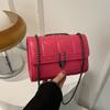 Chic Quilted Chain Strap Women's Bag 2024 Stylish Casual Pu Small Square Purse