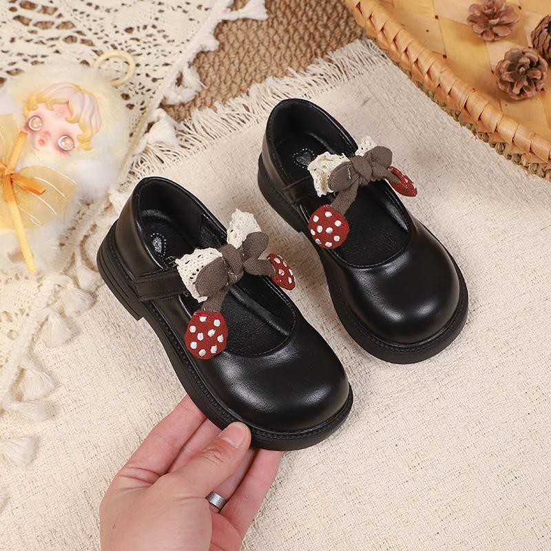 

Girls single shoes2026Spring new college-style girls princess shoes, shallow round-toe single shoes, black and white student leather shoes 26Inner Length16cm