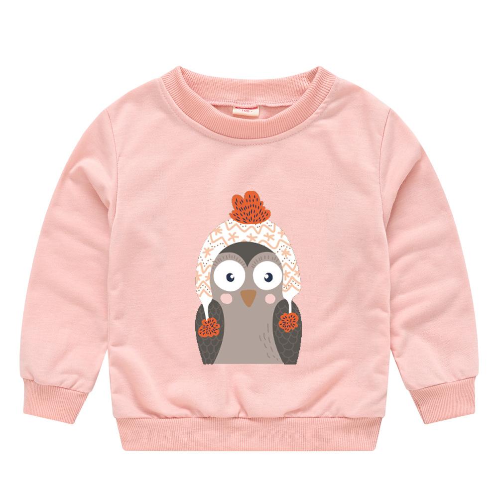 Children's Children's New Year Red Pullover Sweater Baby Cute Cartoon Avatar Round Neck Bottoming Shirt Tops
