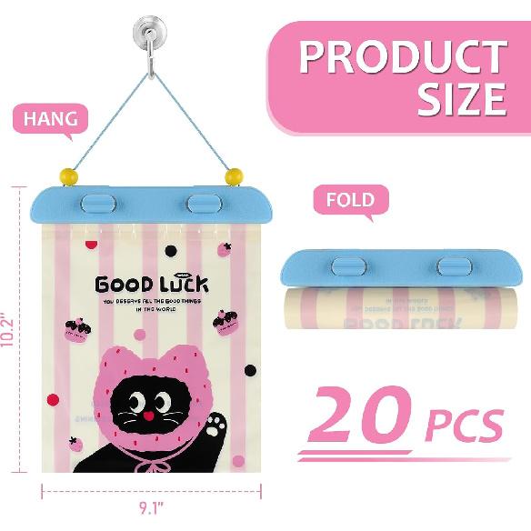 Accmor Disposable Car Trash Bag, 20 Pcs Car Garbage Bag Hanging Vehicle Trash Can Auto Rubbish Pouch Dustbin Bags Garbage Container Car Accessories,