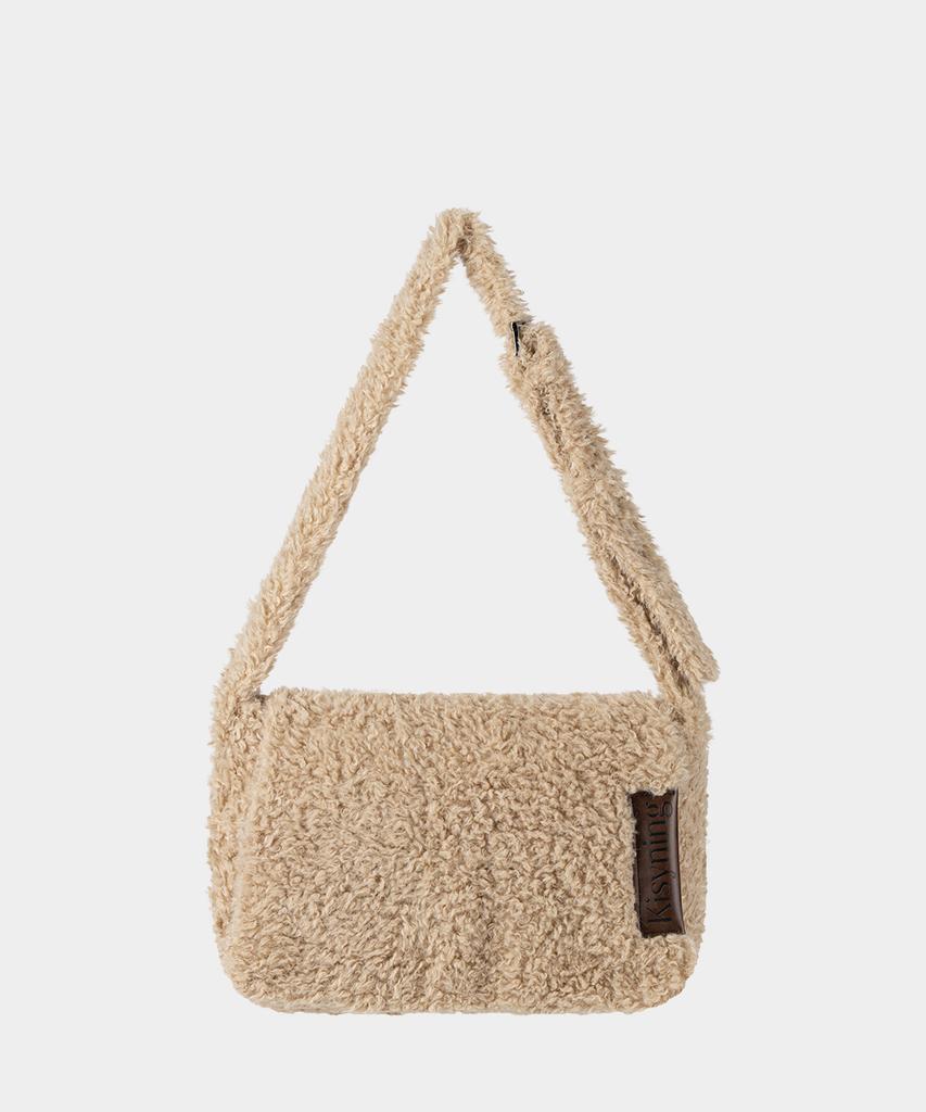 Kisyning New Marry Fur Big Bag (Oatmeal Beige)