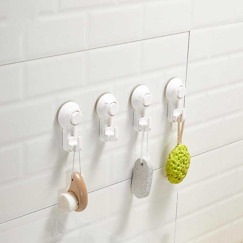 2pcs Vacuum Holder Bathroom Wall Heavy Load Strong Waterproof Reusable Towel Kitchen Powerful Suction Cup Hooks Hanging Tool