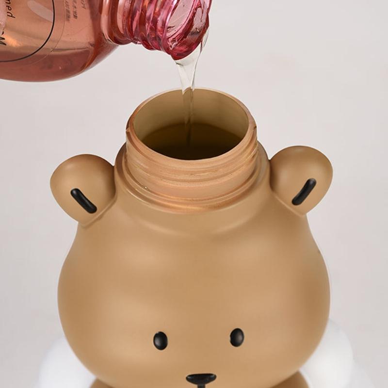 Cartoon Bear Shape Foam Soap Dispenser Foam Dispenser for Bathroom Refillable Hand Sanitizers and Shampoo Pump Bottle