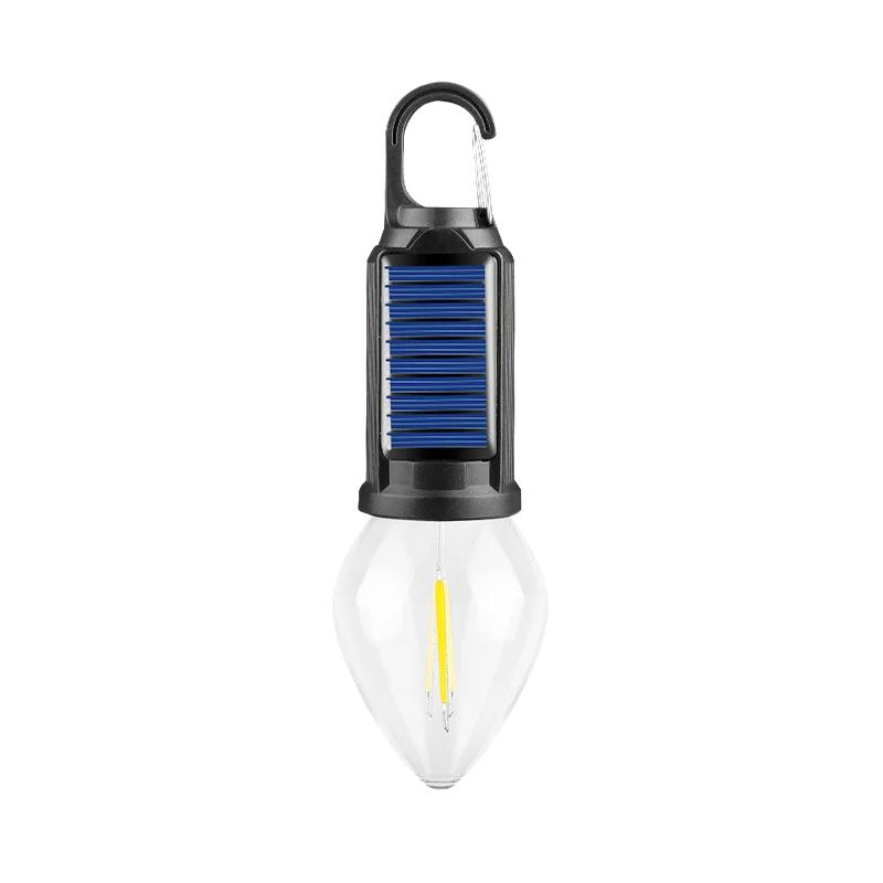 Outdoor Solar Camping Light Decorative Bulb Rechargeable Hookup Camping Vintage Tent Light Ambient Light Tungsten Light