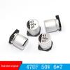 47uF 50V 6x7mm SMD Aluminum Electrolytic Capacitor - In Stock