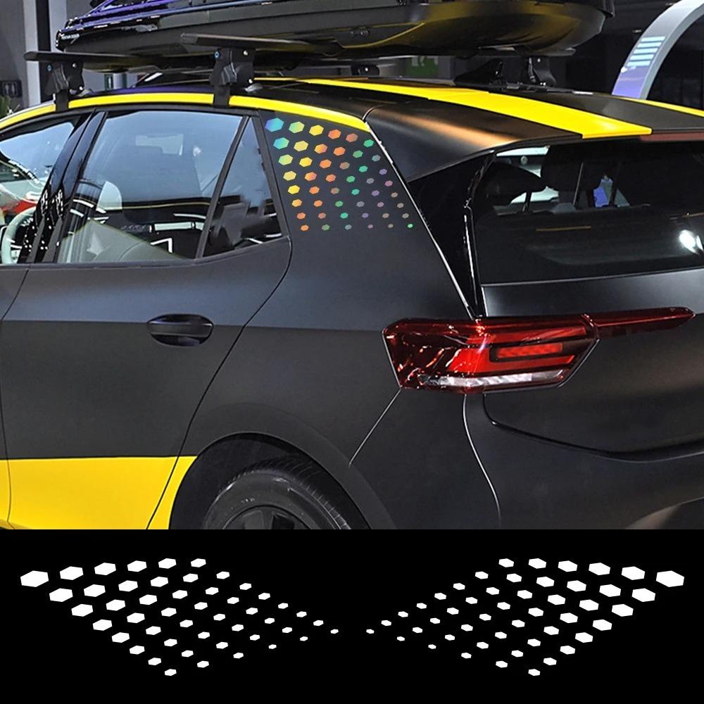 2Pcs Car Body C Pillar Stickers Dots Style DIY Vinyl Decals Auto Decoration Stickers Accessories For Volkswagen VW ID.3 ID3 GTX