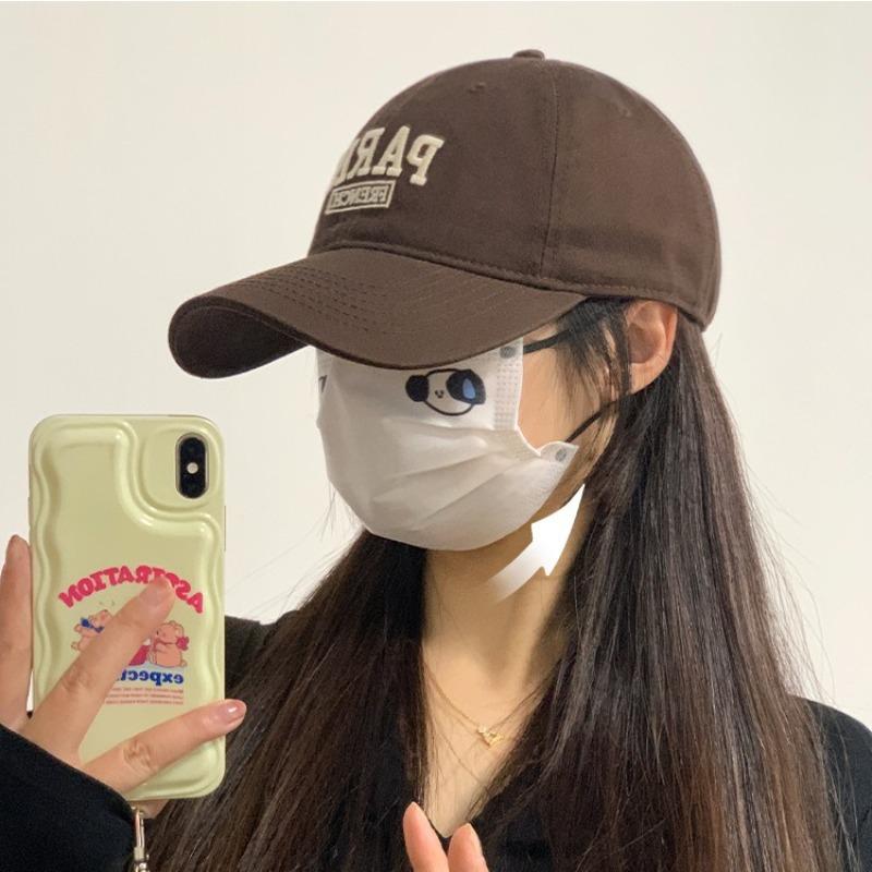 Spring and Summer Soft Top Versatile Baseball Hat Men's and Women's Embroidered Cap Show Face Small Shade