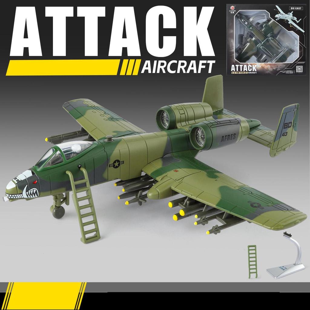 1/72 A-10 Thunderbolt II Fighter Toy Plane Aircraft Model Diecast Metal Airplane Miniature Unique Collection Gift for Children