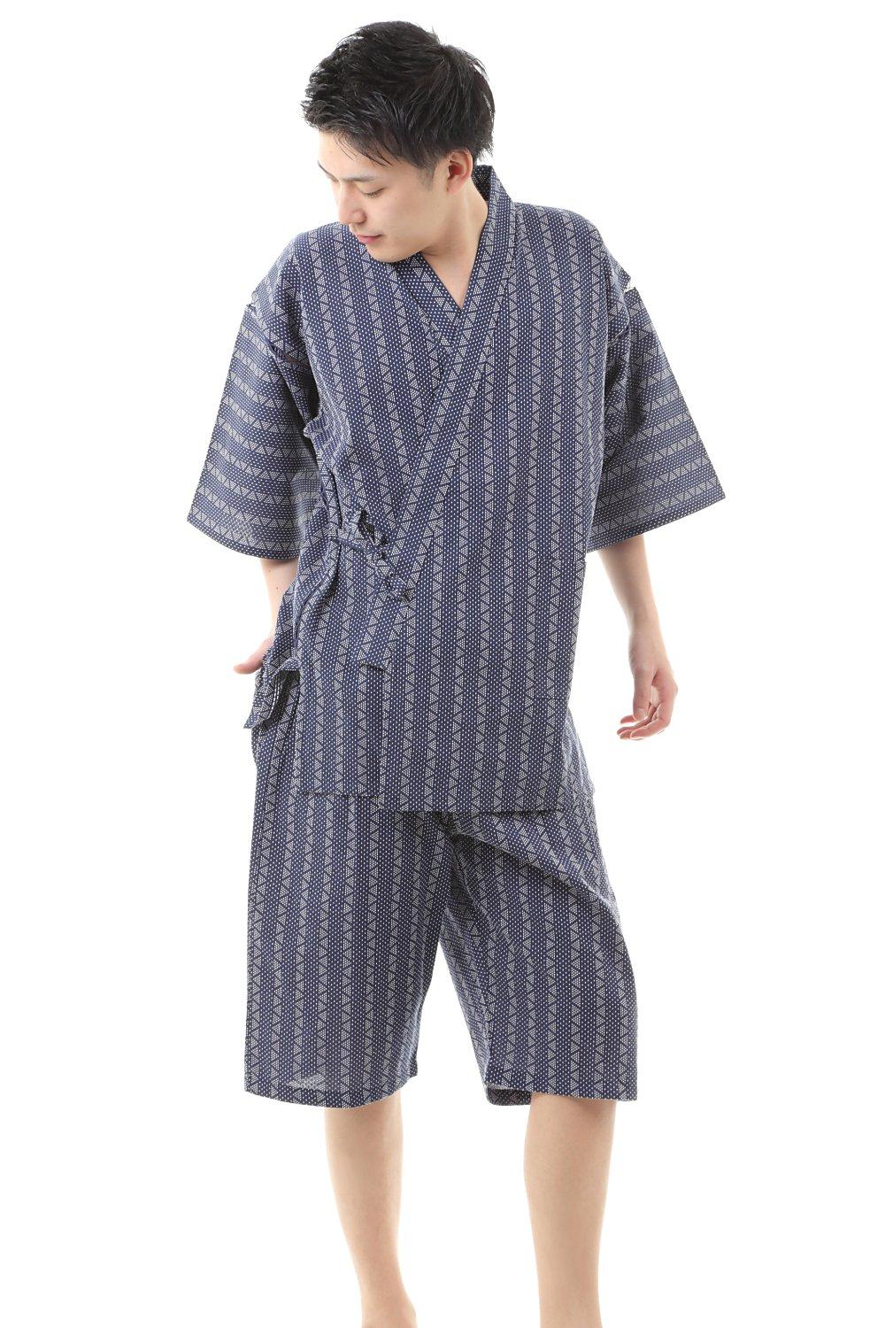 

Edoten Men s Sashiko Jinbei, Thread, Sewn, and Dyed in Japan, Navy Blue, 6006NV, Medium