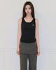MUAHMUAH Slim Henley Neck Sleeveless [Black]
