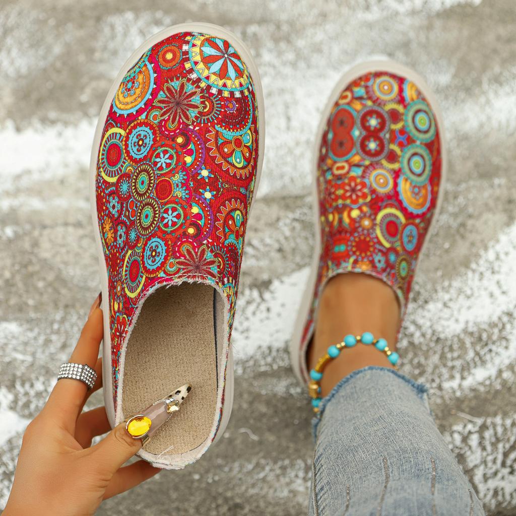 Dámské pantofle Bohemia Luxusní designérské dámské mule boty Neformální nazouváky Dámská móda Měkké pantofle Lehká Baotou sandály