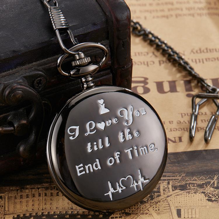 Engraved Vintage Quartz Pocket Watch Pendant Vintage Pocket Watch
