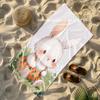 Cartoon Carrot Bunny Beach Towel Patterned Sunscreen And Windproof Suitable For Swimming Pool Camping Travel Blanket