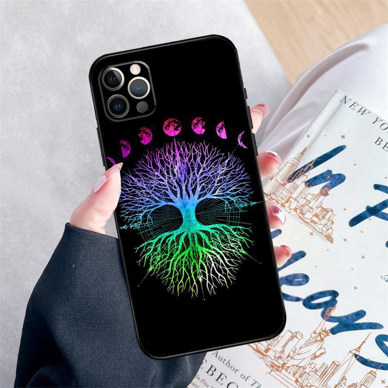 

Tree of Life Space Galaxy Stars Phone Case For iPhone 16 Pro Max 11 12 13 Mini 14 15 Pro Max 15 16 Plus XR 16e Cover Coque iPhone 16 Pro