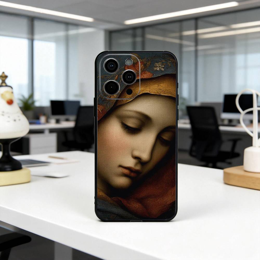 Kind B-Blessed V-Virgin M-Mary Phone Case Silicone Soft For IPhone 17 16 15 14 13 12 11 X XR Plus Pro Max Plus