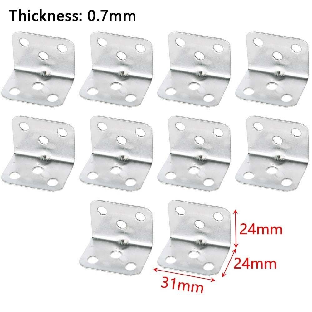 10Pcs Furniture Cabinet Partition Corner Braces Home Connector Tools L Shape Joint Corner Brackets