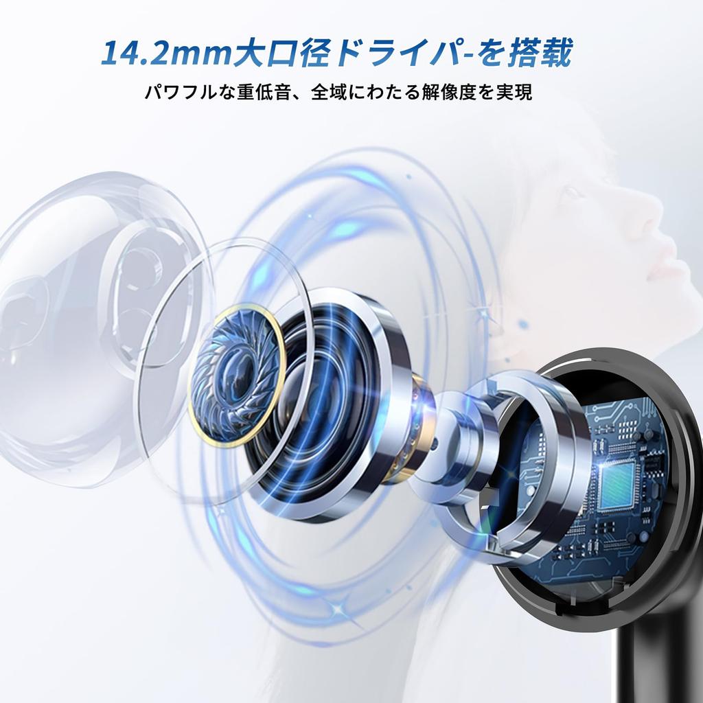 Wireless Bluetooth Earbuds Upgraded AI Smart ENC Call Noise Latest Bluetooth Sound Low Instant Fast Single or for Web and Compatible with iPhone and