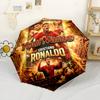 Cristiano Ronaldo Personalized Name Umbrella Portable Automatic Umbrella Compact 8-Rib Design Sturdy Construction Travel Essential Fashionable