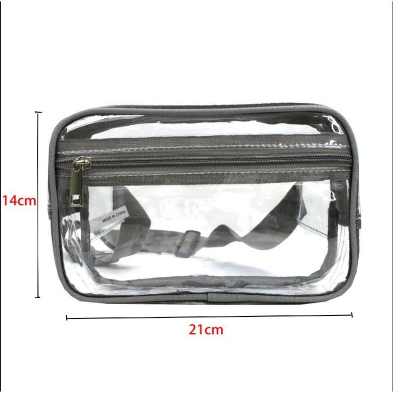 Transparent Fanny Pack Men's and Women's Stadium Belts Adjustable Shoulder Straps Travel Straps Hang Bag Storage Small Bag