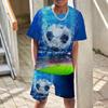 Football Football Stadiums 3D Print Kids Sets Fashion T-Shirts Beach Board Shorts Tees Tops Vintage Boys Girls Sportswear Suits