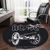 1pz CA/CC, Rock Band, Logo, Cannone, Tappeto Rotondo Musicale, Realizzato in Poliestere, Perfetto per Decorare Sedie da Ufficio, Soggiorni fplt805
