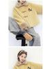 Women's Yellow Fox Fur-Lined Plush Lapel Coat - High-End, Eco-Friendly, Oversized Winter Style