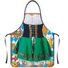 Playful Muscle Body Pattern Sleeveless Apron Washable Kitchen Apron For Barbecue Friend Gathering Party Gift