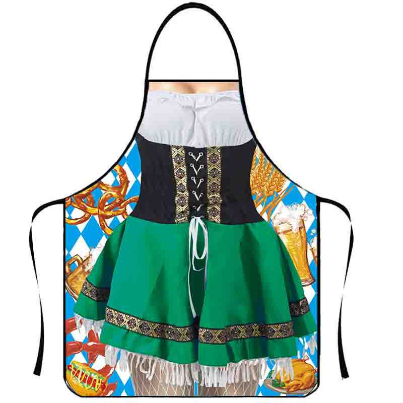 Playful Muscle Body Pattern Sleeveless Apron Washable Kitchen Apron For Barbecue Friend Gathering Party Gift