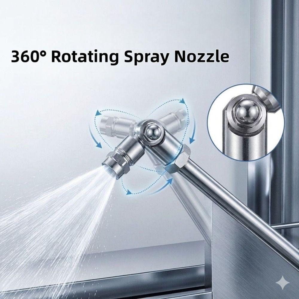360° Swivel HVAC Coil Cleaning Nozzles 1/4" Quick Connect Coil Cleaning Tool Underbody Cleaning