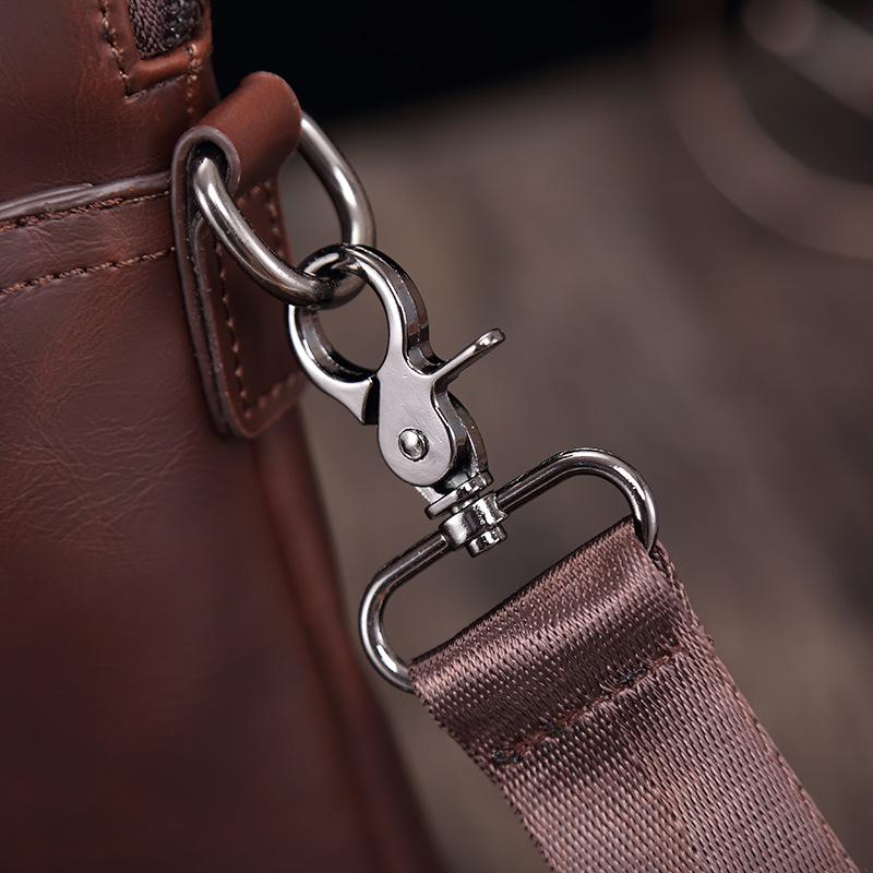 Vintage Crazy Horse Leder Herren Aktentasche - 15,6 Zoll Laptop, Schulter, Umhänge Reise- & Pendlertasche