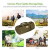 SUNDICK Ground Nail Storage Bag Portable Canvas Ground Nail Tool Bags Large Capacity Waterproof Lightweight Outdoor Accessories