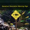 Resin Aquarium Decoration Ornaments Artificial Shark Warning Sign Accessories