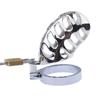 New Design Stainless Steel Male Chastity Cage with Penis Lock Fully Restraint for Sex Toys