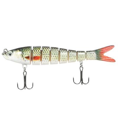 TARUOR 140mm Multi Jointed Swimbait Lifelike 8 Segment Fishing Swimbait Minnow Lures Artificial