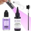 Professional UV Hair Glue Tool Kit with Clear Glue, UV Lamp & Remover for Hair, Eyelash & Wig Extensions