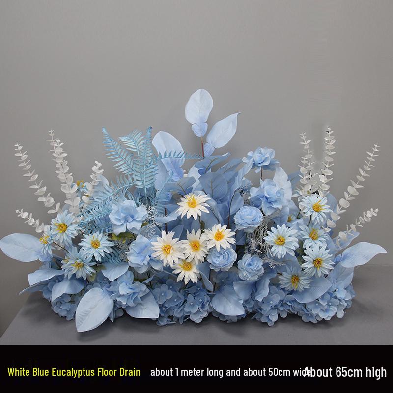 Wedding Aisle Blue Artificial Flower Row Decoration