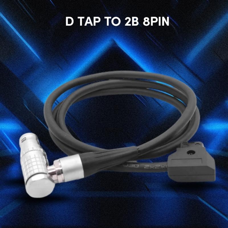D Tap to 2B 8 Pin Right Angle Female Power Cable for  Amira Camera Battery Conversion Cable Accessories 60cm