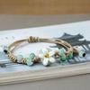 Broken Bridge Ceramic Floral Handmade Bracelet - Women's Fashion Jewelry