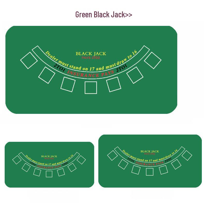 Texas Hold'em Poker & Blackjack Gummi-Tischmatte - Große Größe