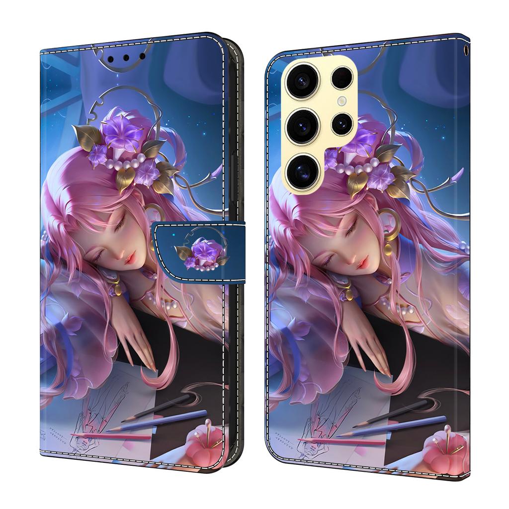 For Samsung Galaxy S25 Ultra Wallet Case Pattern Printing Stand Leather Flip Phone Cover