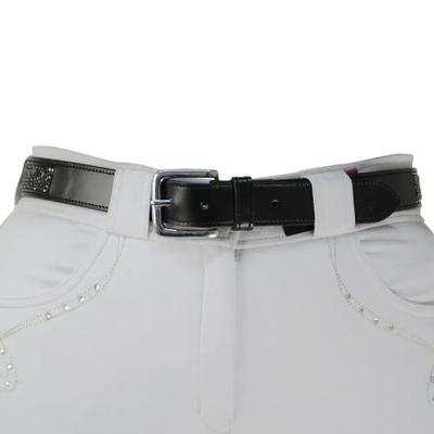 Equestrian Encrusted Rock Leather Belt