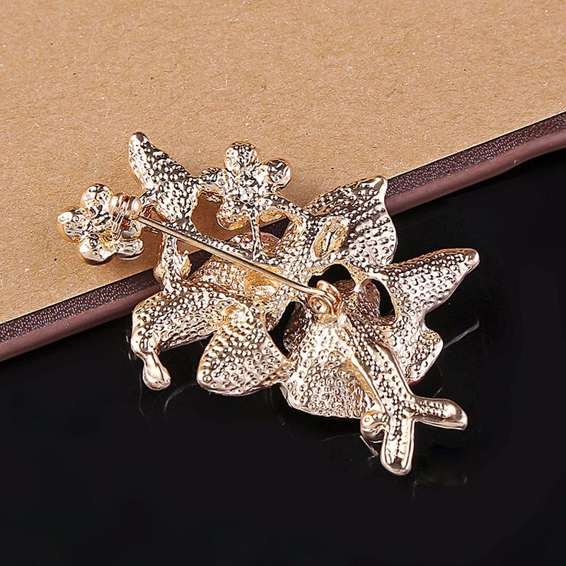 Elegantní ženy Drip Crystal Flower brože jehlice romantické brože pro ženy svatební party svatební pin