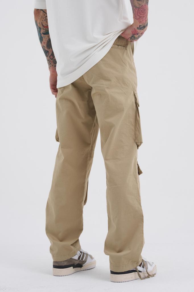 Men's Baggy Machinist Cargo Jeans – Beige S