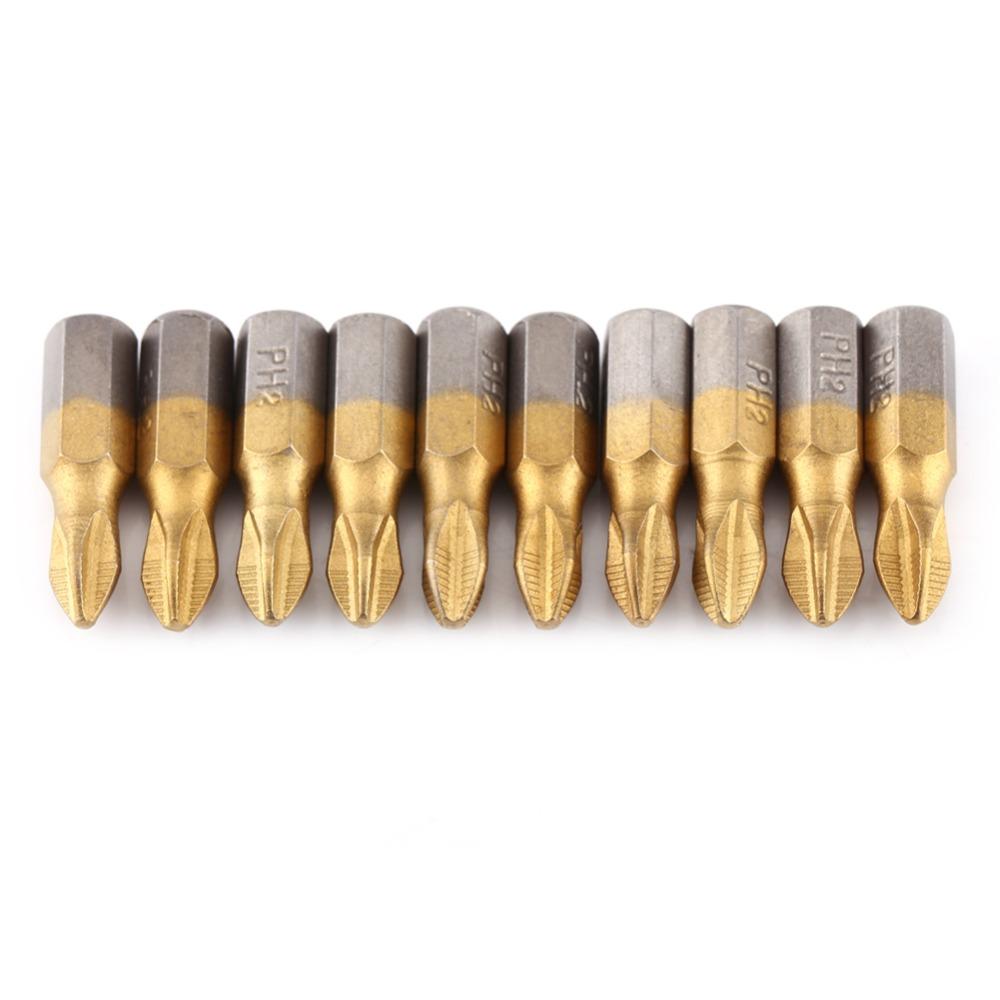 10 pcs PH2 (Tip Size) Magnetic Screwdriver Bits Set  Electric Screwdriver and Impact Drill